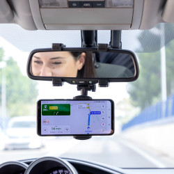 Soporte de smartphone para espejo retrovisor stropp v0103557 innovagoods
