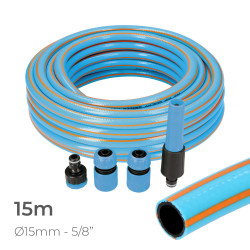 Kit manguera de jardin pro 15 m (5/8" 15 mm)