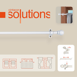 Portavisillo deco esfera blanco 70-120cm cintacor - storplanet
