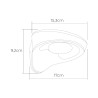 Aplique solar 2w 200lm 6500k con sensor color blanco edm