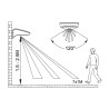 Aplique solar 2w 200lm 6500k con sensor color blanco edm