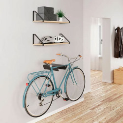 Soporte fijo bici 8070 acero negro mate rei