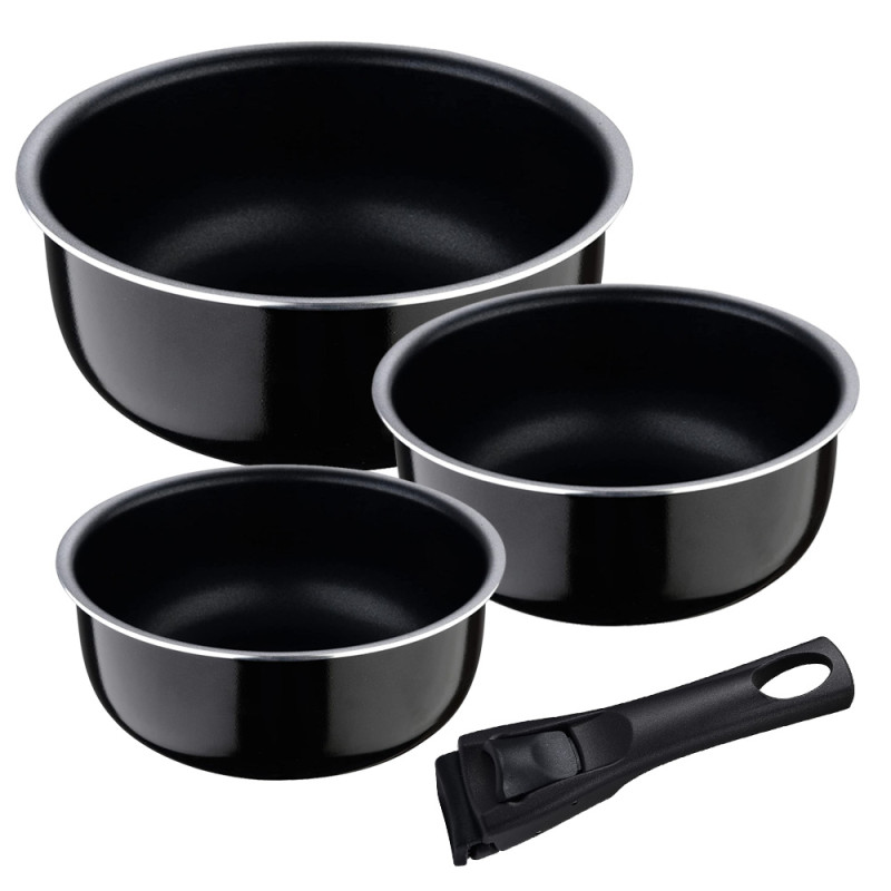 Set 3 cazos (ø16+ø18+ø20cm) click & cook bergner Set 3 cazos (ø16+ø18+ø20cm) click & cook bergner