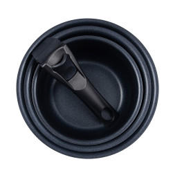 Set 3 cazos (ø16+ø18+ø20cm) click & cook bergner
