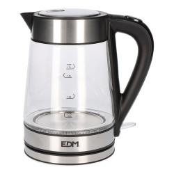 Hervidor de agua de cristal + acero inoxidable 1850 - 2200 w 1,7 l