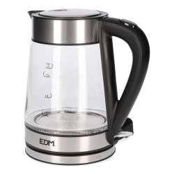 Hervidor de agua de cristal + acero inoxidable 1850 - 2200 w 1,7 l