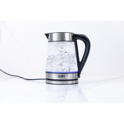 Hervidor de agua de cristal + acero inoxidable 1850 - 2200 w 1,7 l