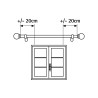 Kit metal 19mm esfera anillo negro 160-300cm cintacor - storplanet