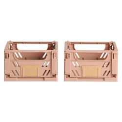 Caja almacenaje plegable 17x12.5x7cm set 2 piezas