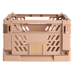 Caja almacenaje plegable 50x33x25cm arena natural