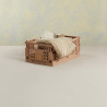 Caja almacenaje plegable 50x33x25cm arena natural