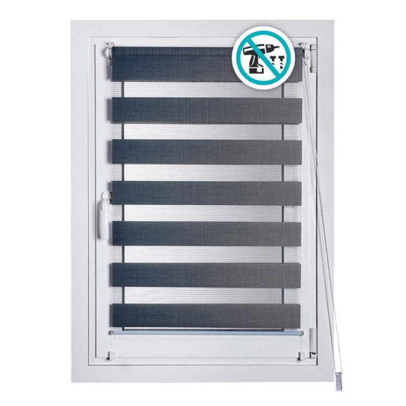 Estor enrollable clip&fix noche&dia plata 120x180cm cintacor - storplanet Estor enrollable clip&fix noche&dia plata 120x180cm cintacor - storplanet