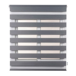Estor enrollable clip&fix noche&dia plata 150x180cm cintacor - storplanet