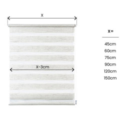 Estor enrollable clip&fix noche&dia lino 120x180cm cintacor - storplanet