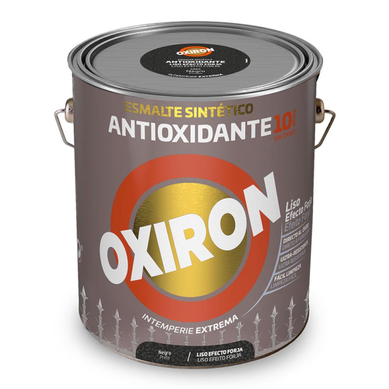 Esmalte sintético metálico antioxidante oxiron negro liso efecto forja 4l titan 5809095 Esmalte sintético metálico antioxidante oxiron negro liso efecto forja 4l titan 5809095