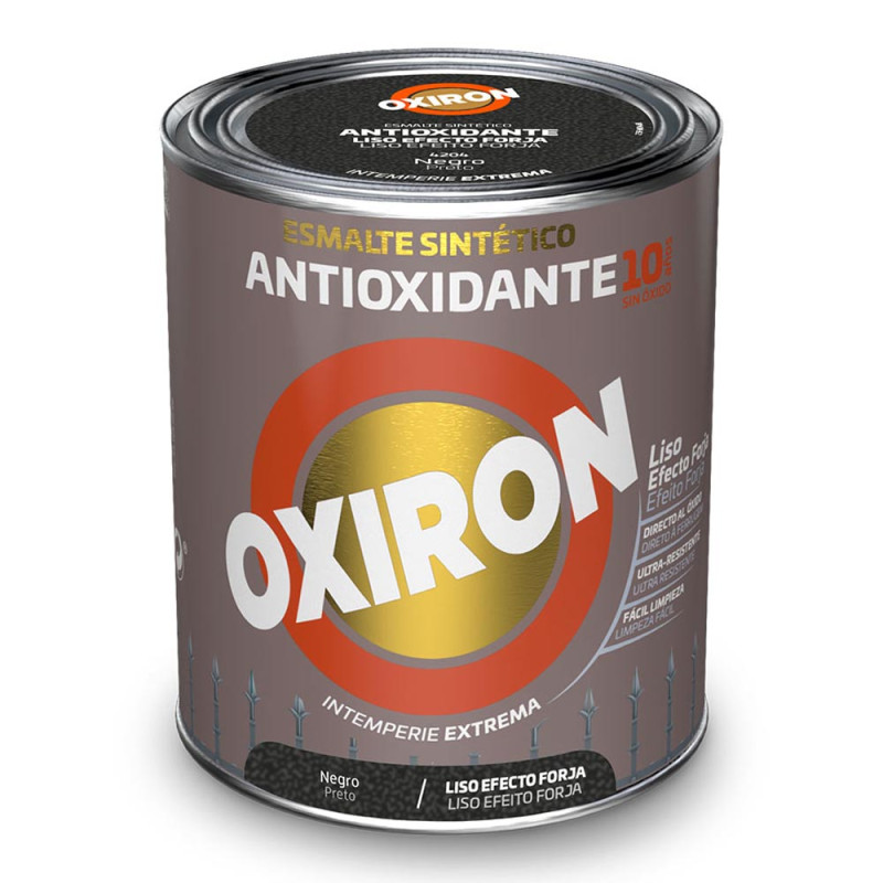Esmalte sintético metálico antioxidante oxiron negro liso efecto forja 250ml titan 5809096 Esmalte sintético metálico antioxidante oxiron negro liso efecto forja 250ml titan 5809096