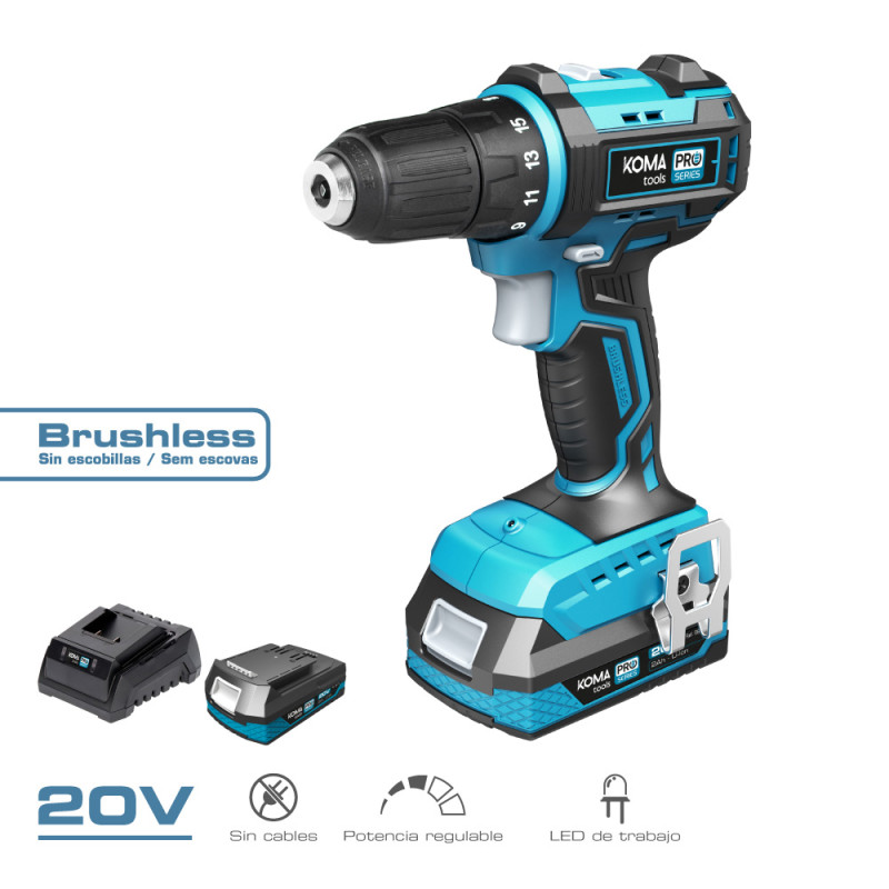 Kit maletin taladro atornillador 20 v brushless Kit maletin taladro atornillador 20 v brushless