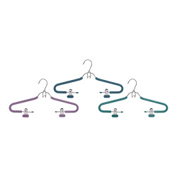 Percha cromo-espuma con 2 pinzas mondex