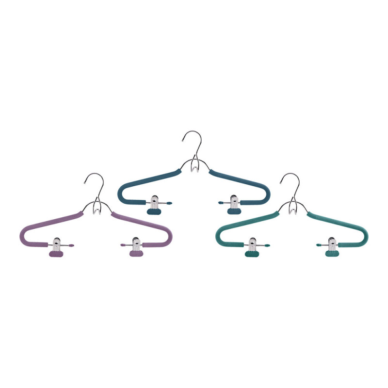 Percha cromo-espuma con 2 pinzas mondex Percha cromo-espuma con 2 pinzas mondex