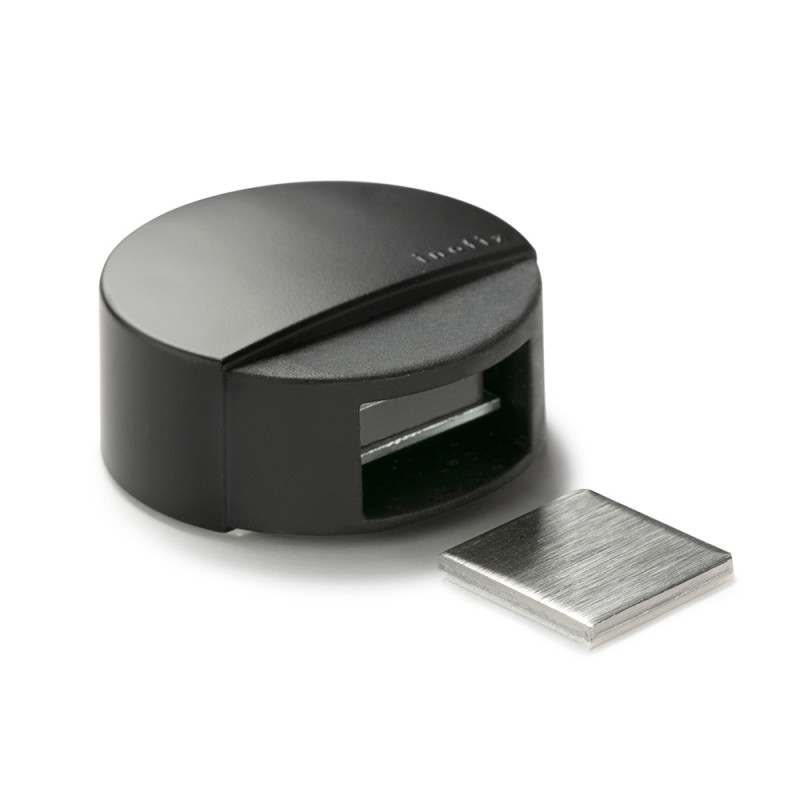 Tope adhesivo y retenedor magnético negro mate 2037-8 inofix Tope adhesivo y retenedor magnético negro mate 2037-8 inofix