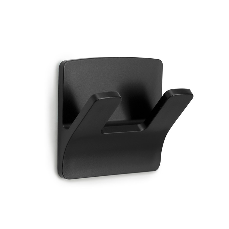 Colgador resistente al agua "rama doble" negro mate 2192-3 inofix Colgador resistente al agua "rama doble" negro mate 2192-3 inofix