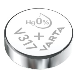 Micro pila de boton silver sr62 - v317 10,5mah (blister 1 unid.) ø5,8x1,65mm