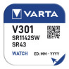 Micro pila de boton silver sr43 - v301 82mah (blister 1 unid.) ø11,6x4,2mm