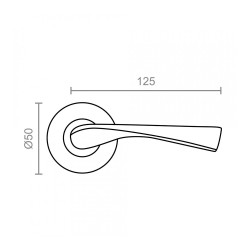 Juego roseta 707 negro ø 50 x 125 mm