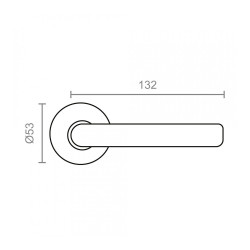 Juego roseta l curva 575 inox.