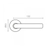 Juego roseta l curva 575 inox.