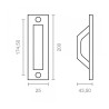 Asa placa recta 6804 aluminio blanco