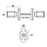 Pomo recuperable 6807 aluminio blanco