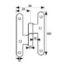 Pernio sin remate pn04 izquierda 100 x 58 mm