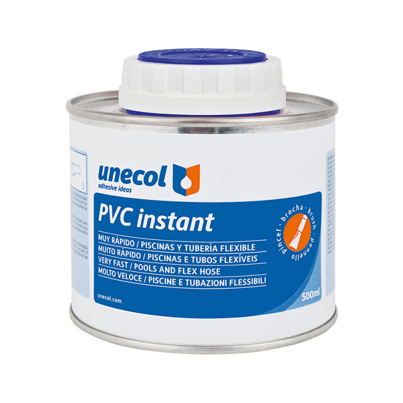 Pvc instant, bote metálico 500ml con pincel a2053 unecol Pvc instant, bote metálico 500ml con pincel a2053 unecol