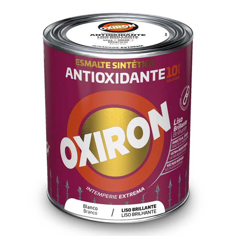Esmalte sintético metálico antioxidante oxiron blanco liso brillante 750ml titan 5809078 Esmalte sintético metálico antioxidante oxiron blanco liso brillante 750ml titan 5809078