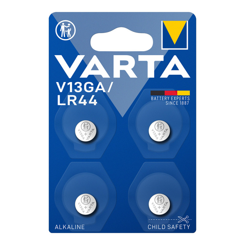 Micro pila de boton alkaline lr44 - v13ga 1,5v (blister 4 unid.) ø11,6x5,4mm Micro pila de boton alkaline lr44 - v13ga 1,5v (blister 4 unid.) ø11,6x5,4mm
