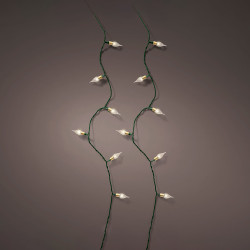 Guirnalda led color blanco cálido 8 funciones efecto centelleo para interior 1790cm 493275