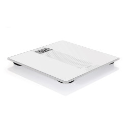 Báscula de baño electrónica blanca, máximo 180 kg