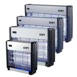 Mata insectos profesional eléctrico 2x6w 30m² 26x25,5x9cm color cromo/negro edm