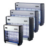 Mata insectos profesional eléctrico 2x6w 30m² 26x25,5x9cm color cromo/negro edm