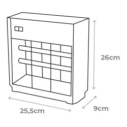 Mata insectos profesional eléctrico 2x6w 30m² 26x25,5x9cm color cromo/negro edm