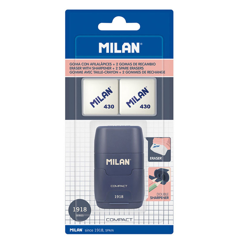 Blister afilaborra compact serie 1918 azul + 2 gomas de recambio milan