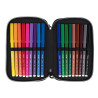 Plumier de 2 pisos con contenido sunset, negro y rosa milan