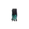 Estuche con 3 cremalleras sunset, verde-lila milan