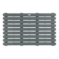 Tarima de baño interior y exterior 80x50cm gris 22948100