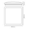 Aplique superficie cuadrado led efecto madera 18 w 1820 lm 6500 k 33 x 33 x 7 cm