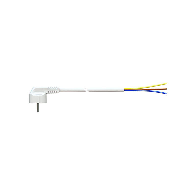 Cable con clavija tipo f 2m 3x1.5mm 4,8mm 16a 250v t/tl blanco. solera 7000/2. Cable con clavija tipo f 2m 3x1.5mm 4,8mm 16a 250v t/tl blanco. solera 7000/2.
