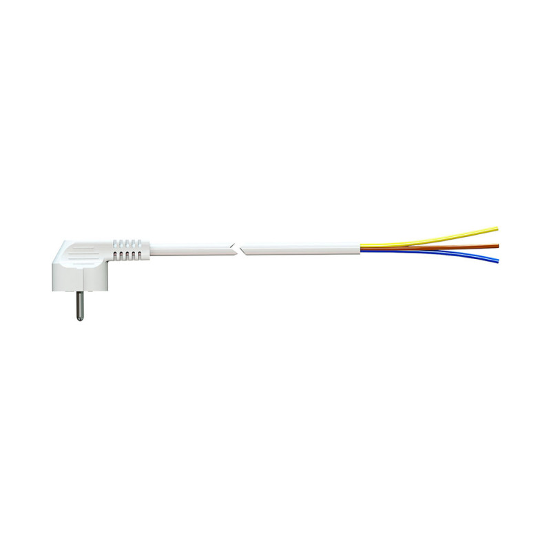 Cable con clavija tipo f 3m 3x1.5mm 4,8mm 16a 250v t/tl blanco. solera 7000/3. Cable con clavija tipo f 3m 3x1.5mm 4,8mm 16a 250v t/tl blanco. solera 7000/3.