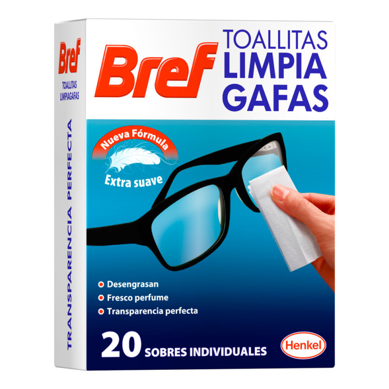 Limpiagafas bref toallitas 20 unid. (sobres individuales) Limpiagafas bref toallitas 20 unid. (sobres individuales)