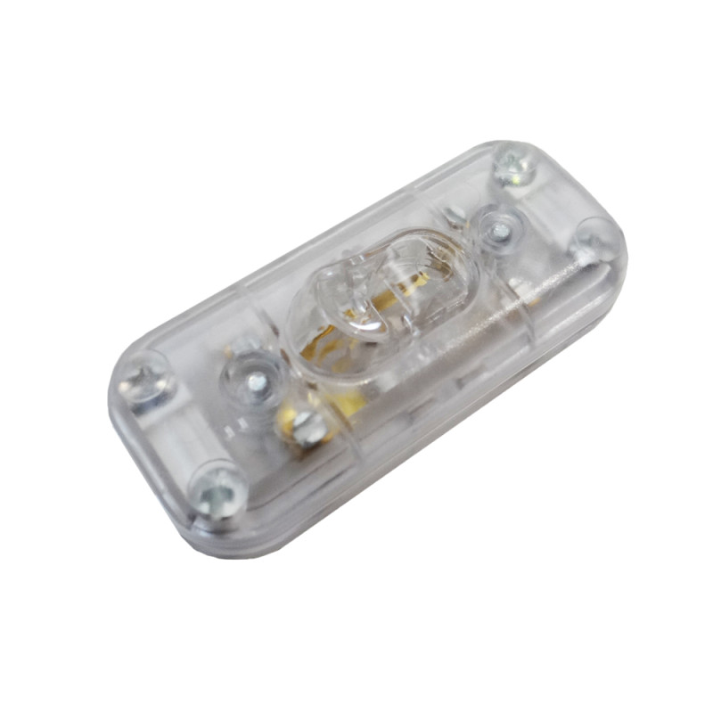 Interruptor unipolar 2a montado transparente Interruptor unipolar 2a montado transparente